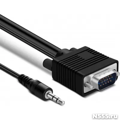 Кабель KS-is VGA 15M + AUX 3.5мм на VGA 15M + AUX 3.5мм (KS- фото